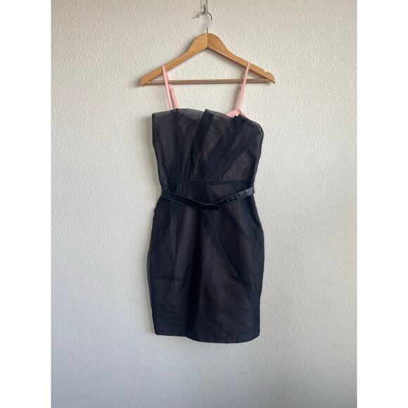Marc by Marc Jacobs black chiffon mini dress sz. 2 Y2K Goth asymmetric top  fairy - afp-fysiotherapie.nl
